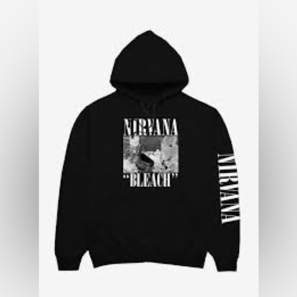NIRVANA Black 'Bleach' Graphic Hoodie